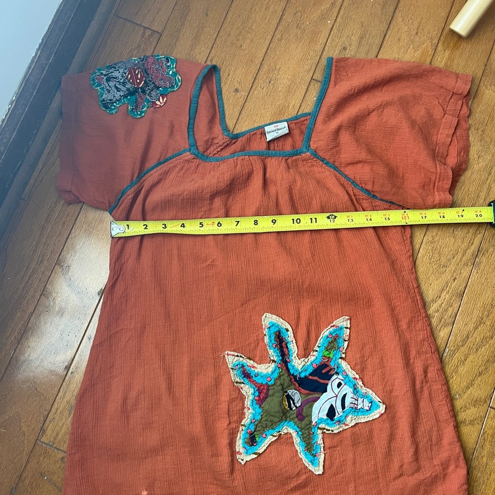 Sacred Threads Short Sleeve Patchworktop Embroide… - image 4